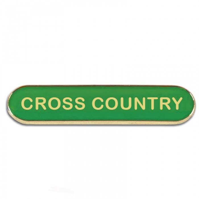 CROSS COUNTRY BADGE - 4 COLOURS - 40MM X 9MM